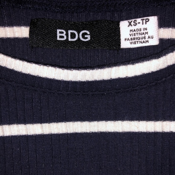 BDG Navy Striped Skater Dress Sz xs - Picture 6 of 6